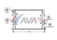 Radiator, engine cooling VNA2289 Ava Quality Cooling