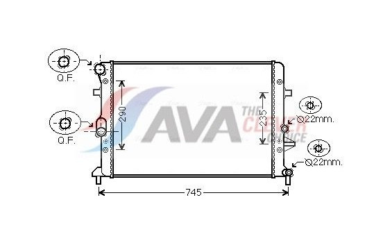 Radiator, engine cooling VNA2289 Ava Quality Cooling