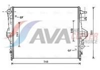 Radiator, engine cooling VNA2316 Ava Quality Cooling