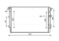 Radiator, engine cooling VNA2324 Ava Quality Cooling