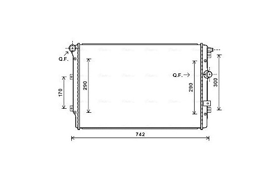 Radiator, engine cooling VNA2324 Ava Quality Cooling