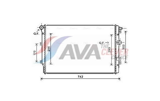 Radiator, engine cooling VNA2324 Ava Quality Cooling