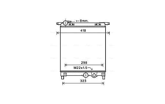 Radiator, engine cooling VNA2325 Ava Quality Cooling