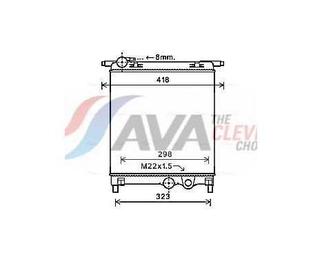 Radiator, engine cooling VNA2325 Ava Quality Cooling