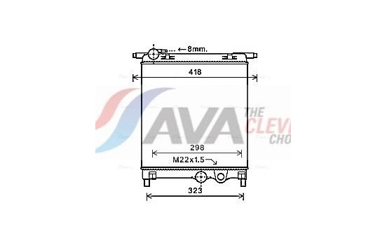 Radiator, engine cooling VNA2325 Ava Quality Cooling