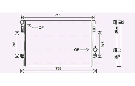 Radiator, engine cooling VNA2336 Ava Quality Cooling