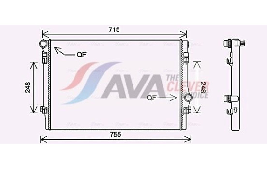Radiator, engine cooling VNA2336 Ava Quality Cooling