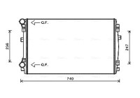 Radiator, engine cooling VNA2338 Ava Quality Cooling