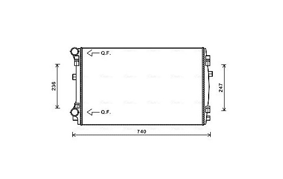 Radiator, engine cooling VNA2338 Ava Quality Cooling