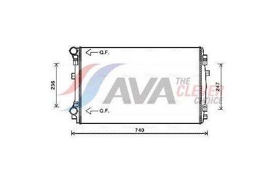 Radiator, engine cooling VNA2338 Ava Quality Cooling