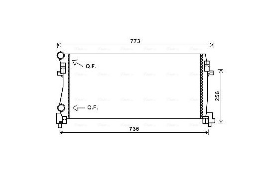 Radiator, engine cooling VNA2340 Ava Quality Cooling