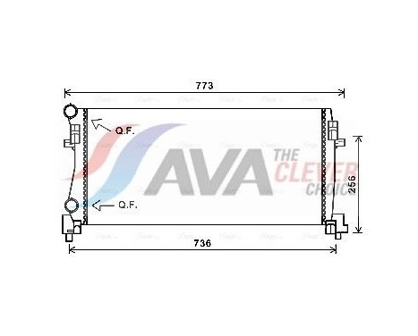 Radiator, engine cooling VNA2340 Ava Quality Cooling