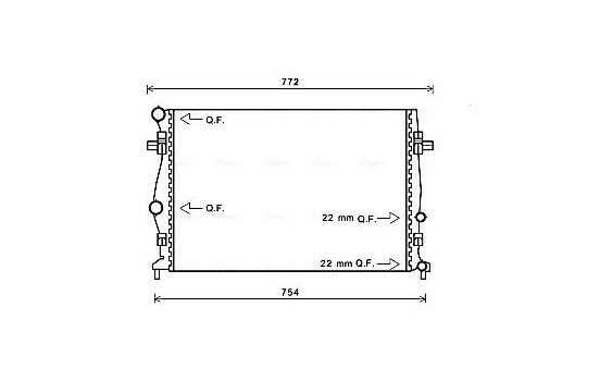 Radiator, engine cooling VNA2343 Ava Quality Cooling