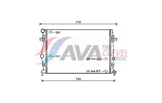 Radiator, engine cooling VNA2343 Ava Quality Cooling