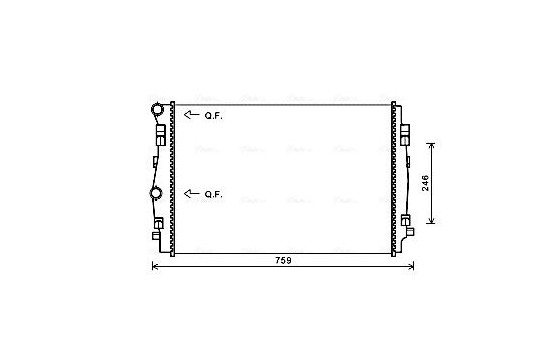 Radiator, engine cooling VNA2344 Ava Quality Cooling