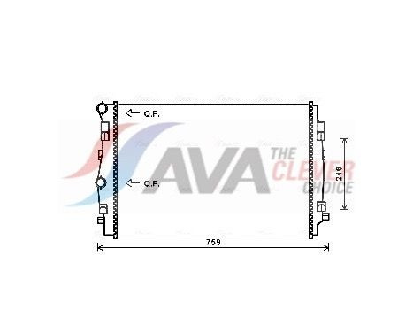 Radiator, engine cooling VNA2344 Ava Quality Cooling
