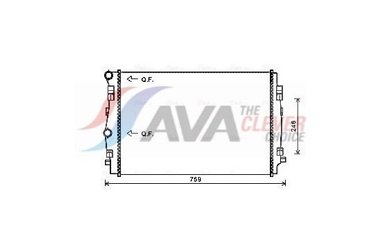 Radiator, engine cooling VNA2344 Ava Quality Cooling