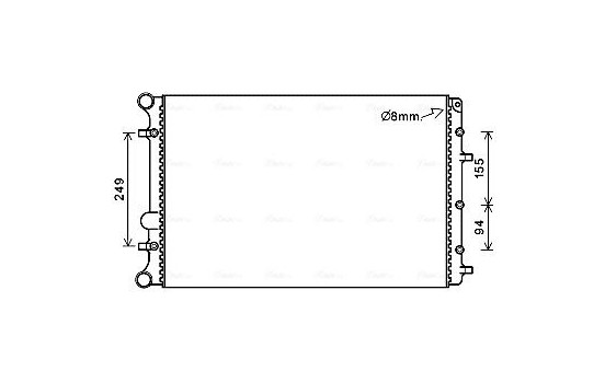 Radiator, engine cooling VNA2347 Ava Quality Cooling