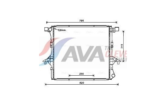 Radiator, engine cooling VNA2363 Ava Quality Cooling