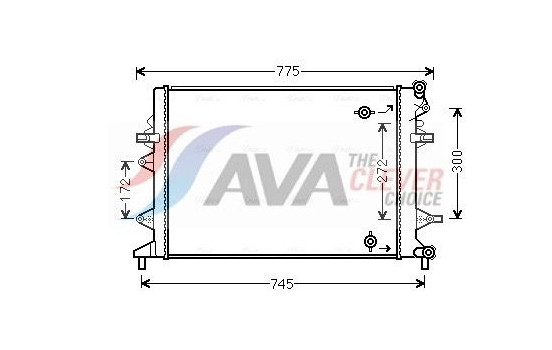 Radiator, engine cooling VNA2370 Ava Quality Cooling