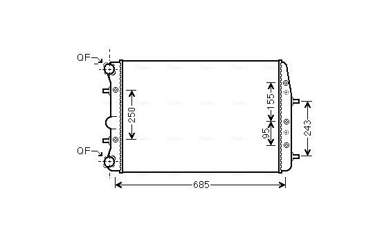 Radiator, engine cooling VNA2374 Ava Quality Cooling