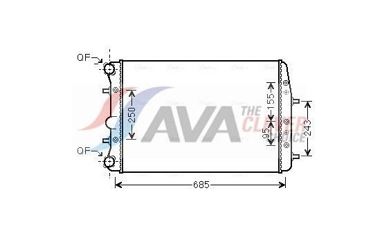 Radiator, engine cooling VNA2374 Ava Quality Cooling
