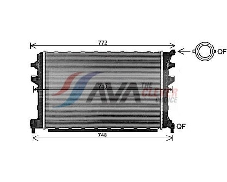 Radiator, engine cooling VNA2383 Ava Quality Cooling, Image 2