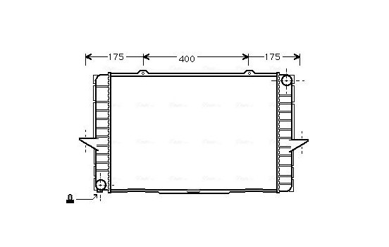 Radiator, engine cooling VO2063 Ava Quality Cooling