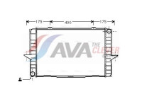 Radiator, engine cooling VO2063 Ava Quality Cooling