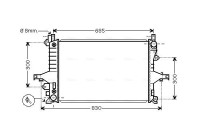 Radiator, engine cooling VO2115 Ava Quality Cooling