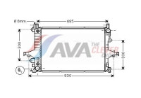 Radiator, engine cooling VO2117 Ava Quality Cooling