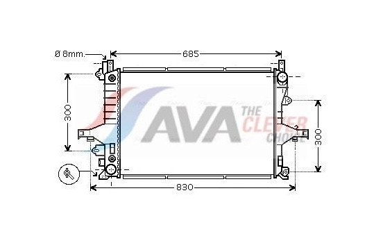 Radiator, engine cooling VO2117 Ava Quality Cooling