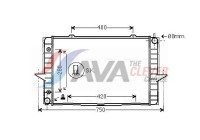 Radiator, engine cooling VO2118 Ava Quality Cooling
