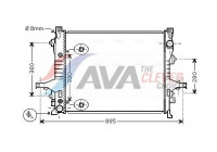 Radiator, engine cooling VO2133 Ava Quality Cooling