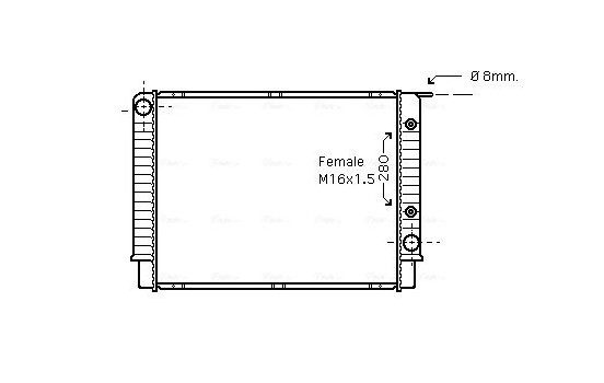 Radiator, engine cooling VO2147 Ava Quality Cooling