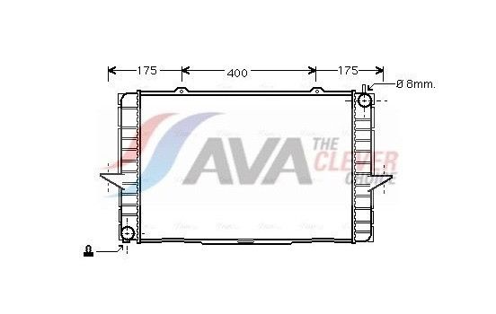 Radiator, engine cooling VO2148 Ava Quality Cooling