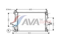Radiator, engine cooling VOA2114 Ava Quality Cooling