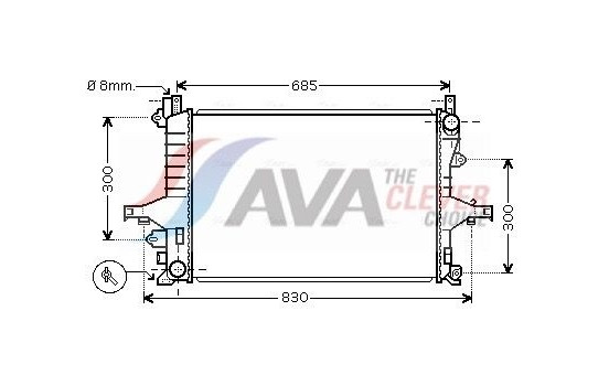 Radiator, engine cooling VOA2114 Ava Quality Cooling