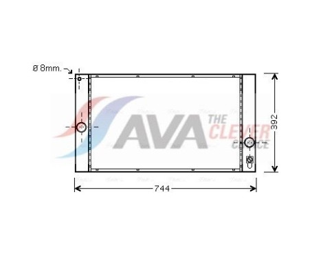 Radiator, engine cooling VOA2141 Ava Quality Cooling