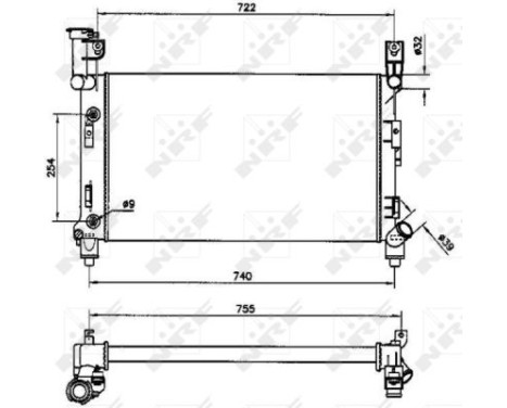Radiator, engine cooling