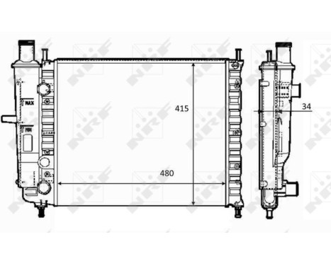 Radiator, engine cooling