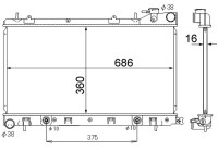 Radiator, engine cooling