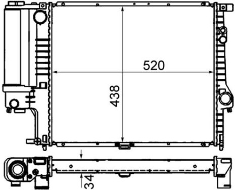 Radiator, engine cooling