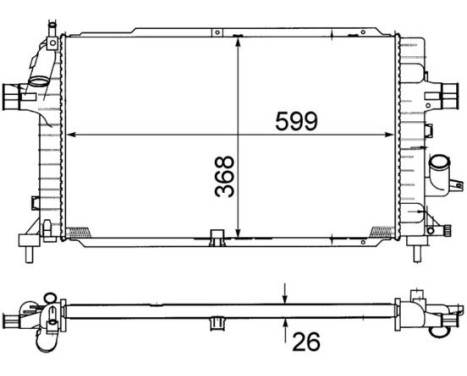 Radiator, engine cooling