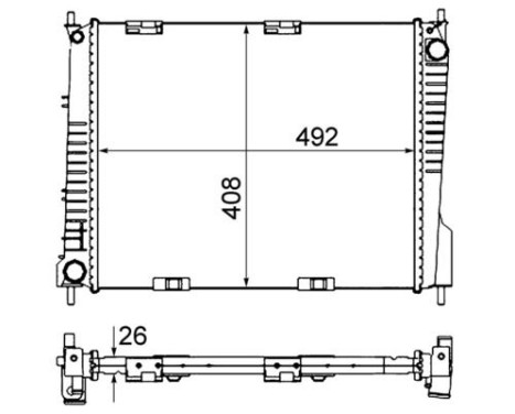 Radiator, engine cooling