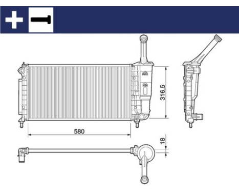 Radiator, engine cooling