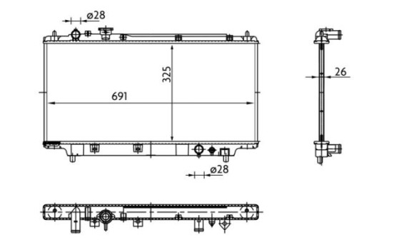Radiator, engine cooling