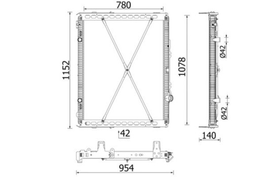 Radiator, engine cooling