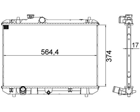 Radiator, engine cooling