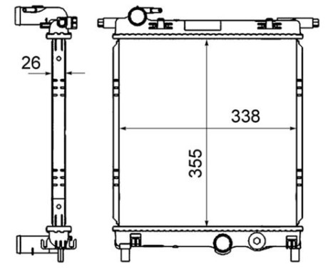 Radiator, engine cooling